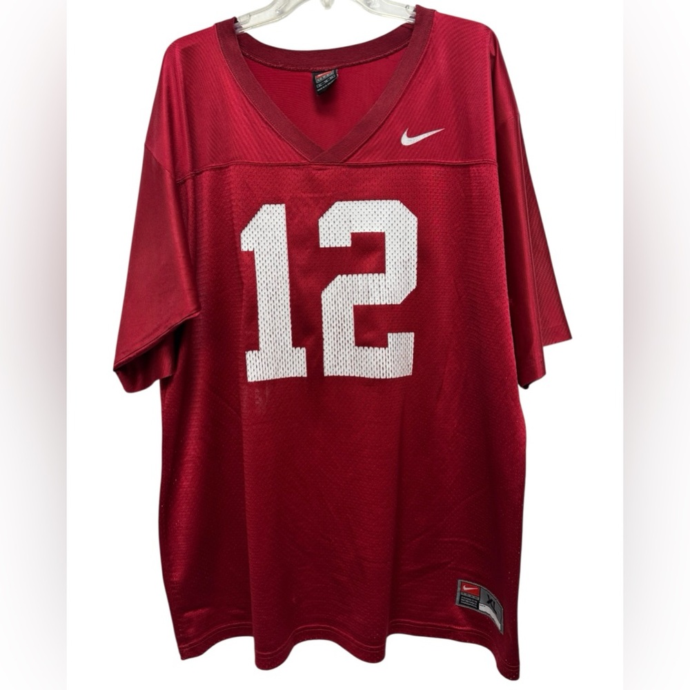 Nike Alabama Men's Crimson Jersey #12 with White Accents Size XL